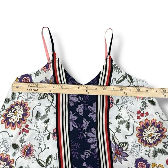 Nanette Lepore Floral Print Boho Sleeveless Maxi Slip Dress Blue Multi 4 - Picture 14 of 16